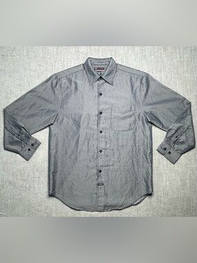 Vintage Men's Guess Jeans Long-Sleeve Button-Down Size Small Nylon Blend